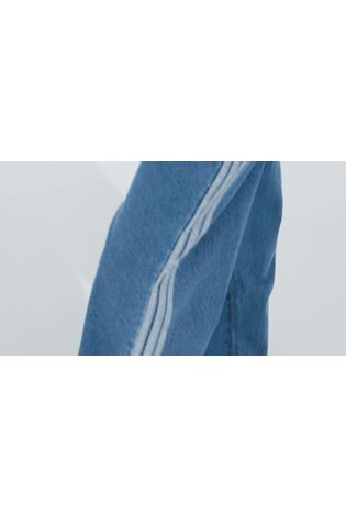 adidas Originals Blue Adicolour Denim 3 Stripes Trousers - Image 2 of 7
