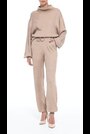 Leem Brown Ribbed Cuff Joggers - Image 1 of 1