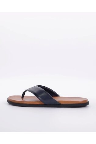 Azul - Dune London Inspires Toe Post Leather Sandals - Imagen 2 de 7