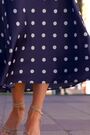 Sosandar Blue Spot Print Satin Skirt - Image 2 of 6