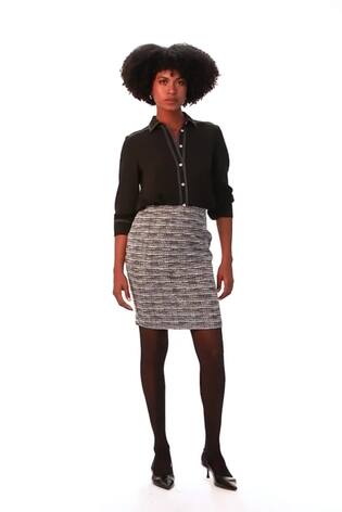 تنورة قابلة للتمدد بارزة الملمس من Roman - صورة 2 من 6