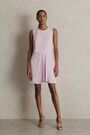 Reiss Pale Pink Elina Draped Tuck Mini Dress - Image 2 of 6