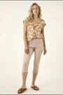 Roman Natural Cropped Cargo Bengaline Trousers - Image 2 of 6