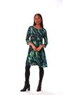 Roman Green Petite Abstract Print Seam Detail Dress - Image 2 of 6