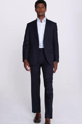 MOSS Blue Regular Fit Twill Jacket - Image 2 of 9 MOSS Blue Regular Fit Twill Jacket - Image 2 of 9