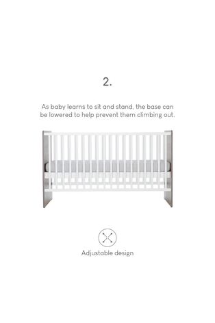 Cuddleco White Enzo Cot Bed - Image 2 of 6