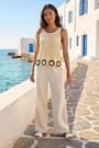 Roman Natural Crochet Floral Knit Vest - Image 2 of 7