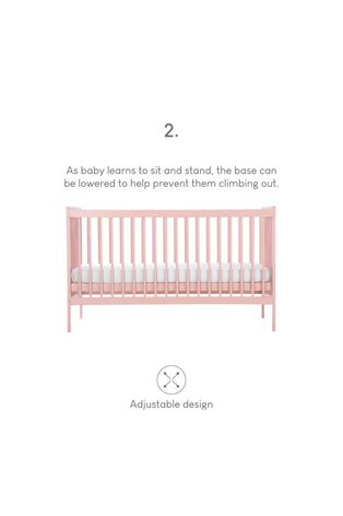 Cuddleco Pink Nola Cot Bed - Image 2 of 6