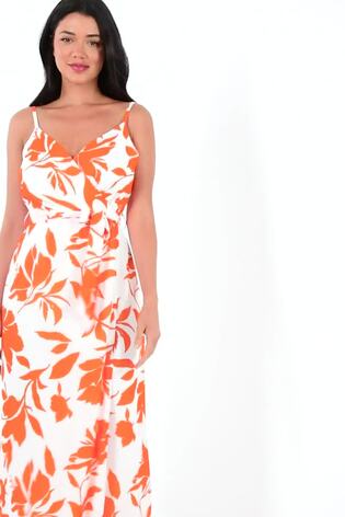 Quiz orange dress new arrivals
