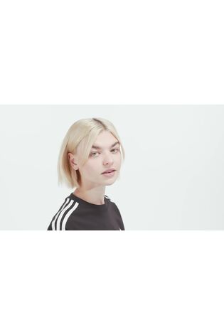 adidas originals Black 3 Stripe T-Shirt - Image 2 of 5
