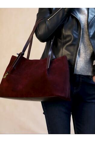 Vișiniu - Lakeland Leather Mirehouse Tote Bag - Imaginea 2 din 8