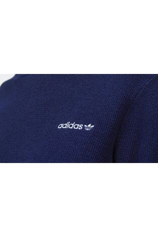 adidas Originals Indigo Blue Crop Turtle Neck 100% Cotton T-Shirt - Image 2 of 7 adidas Originals Indigo Blue Crop Turtle Neck 100% Cotton T-Shirt - Image 2 of 7