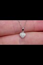 The Diamond Store 9K White Gold Stellato 0.04ct Diamond Heart Pendant Necklace - Image 2 of 6