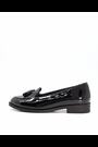 Dune London Black Wide Fit Wide Fit Global Almond Tassel Loafers - Image 2 of 6