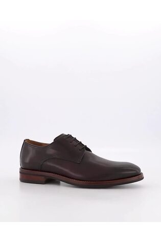 Dune London Brown Sinclairs Almond Toe Lace Up Gibson Shoes
