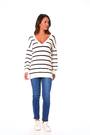 Roman White Stripe Print Knitted Jumper - Image 2 of 6