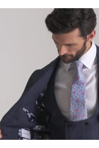 Skopes Blue Slim Fit Anello Check Suit Jacket - Image 1 of 1