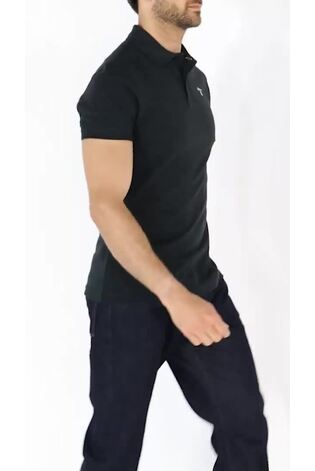 Barbour® Black Sports Polo Shirt - Image 2 of 7