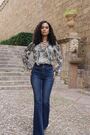 Sosandar Green Leopard Print Lace-Up Blouse - Image 2 of 6