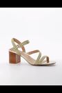 Dune London Gold Jelen Rope Block Heel Sandals - Image 2 of 6