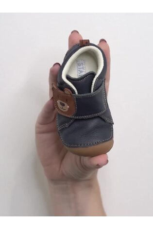 Start-Rite Blue Bear Hug Babies Rip-Tape Closed Pre-Walker Shoes With Bear Motif - Image 2 of 8