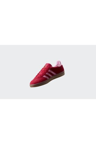 adidas Originals Red Gazelle Indoor Trainers - Image 2 of 9