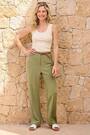 Roman Green Sandlinen Belted Trousers - Image 2 of 6