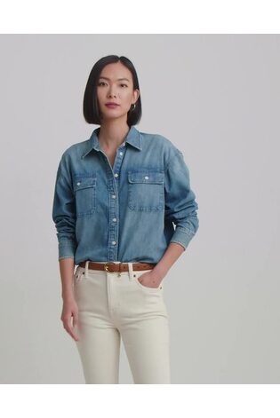 Buy Lauren Ralph Lauren Light Blue Mesgart Denim Shirt from Next Luxembourg