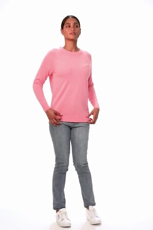 Roman Pink Plain Soft Crew Neck Jumper - Image 2 of 6