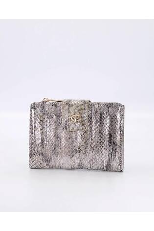 Dune London Silver Slim Kinners Quilted Purse