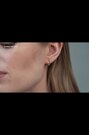 Karen Millen Gold Tone Oval Pave Chain Stud Earrings - Image 2 of 6