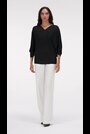 leem Black V-Neck Batwing Plisse Top - Image 2 of 5