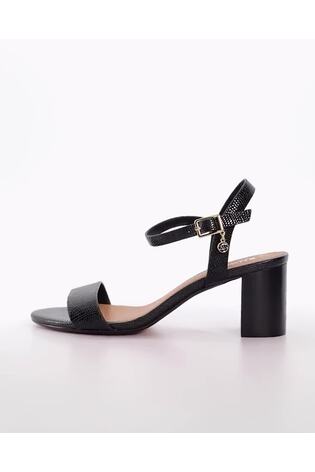 Dune London Black Wide Fit Jelly Two Part Block Heel Sandals - Image 2 of 6