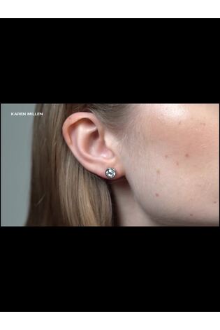 Karen Millen Crystal Dot Stud Earrings - Image 2 of 6 Karen Millen Crystal Dot Stud Earrings - Image 2 of 6