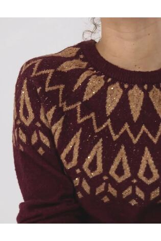 FatFace Purple Silvie Fairlise Sparkle Jumper - Image 2 of 6