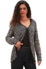 Roman Black Shimmer Crew Neck Knit Cardigan - Image 2 of 6