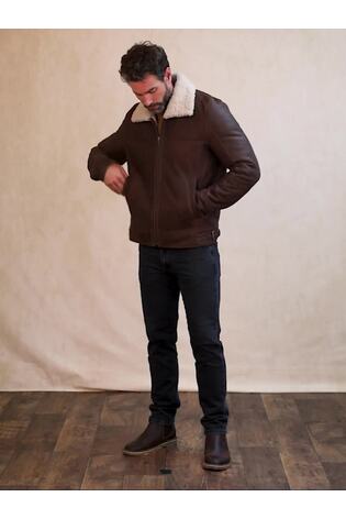 Buy Lakeland Leather Brown Flying Jacket from the Next UK online shop