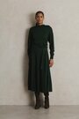 Compact-Knit Belted Midi Dress in Dark Green - Image 2 of 7