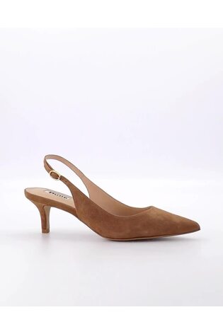 Dune London Natural Celini Slim Kitten Slingback Sandals - Image 2 of 6