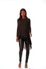 Roman Metallic Print Chiffon Hem Stretch Top - Image 2 of 6
