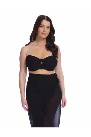 Fantasie Black Underwired Bandeau Beach Waves Bikini Top - Image 2 of 6