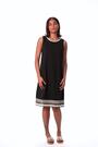 Roman Black Embroidered Trim Stretch Jersey Shift Dress - Image 2 of 6