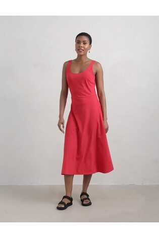 Seasalt Cornwall Red Sun Gleam Jersey Midi Dress - Image 2 of 6