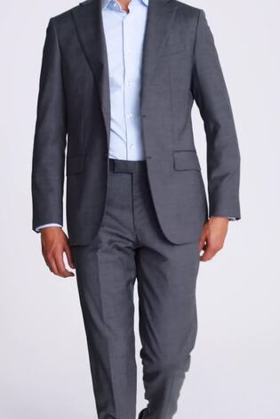 MOSS Tailored Fit Grey Twill Suit: Jacket