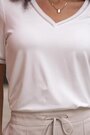 Sosandar White Trim Detail V Neck T-Shirt - Image 2 of 4