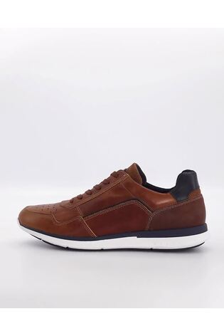 Dune London Brown Panel Detail Tristonn Trainers - Image 2 of 6