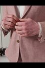 Harry Brown Pink Giacomo Slim Fit Cotton Linen Suit Jacket - Image 2 of 12