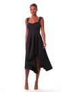 Roman Blue Asymmetric Flared Hem Midi Dress - Image 2 of 6
