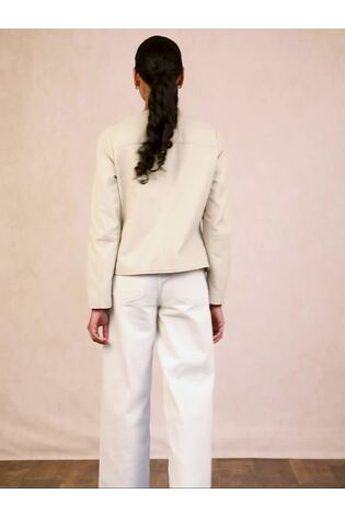 Lakeland Leather Ivory Crosby Collarless Jacket - Image 2 of 7