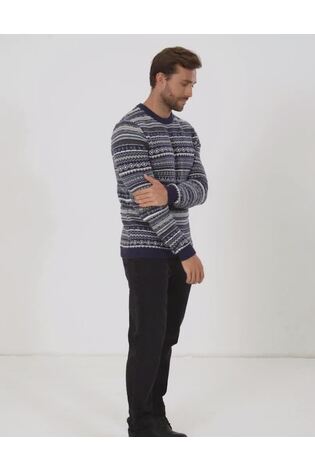 Blue Fairisle Crew Jumper - Image 2 of 2